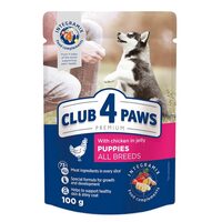 Hrana umeda completa Club 4 Paws Premium pentru catei, gaina, 100 g
