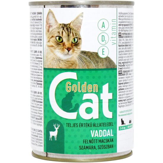 Conservă pentru pisici Golden Cat cu gust de caprioara, 415g