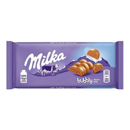 Ciocolata aerata cu lapte Milka Bubbly 90g