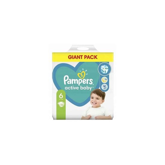 Scutece Active Baby, Nr. 6, 13-18 kg, 56 bucati, Pampers