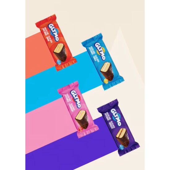 Prajitura cu crema de vanilie si glazura Glymo, 40g