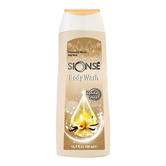 Gel de dus cu vanilie si unt de shea Sionse, 500ml