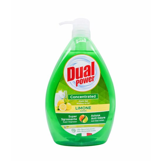 Detergent concentrat vase Dual Power cu lămâie 1000 ml