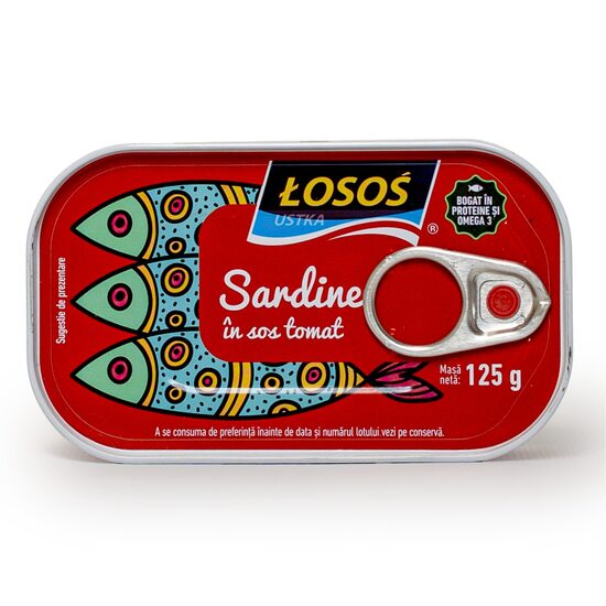 Conserva de sardine in sos tomat Losos ,cu cheita, 125g