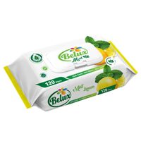 Șervețele umede Belux cu capac – Mint & Lemon, 120 buc