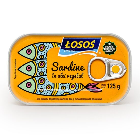Conserva de sardine in ulei Losos ,cu cheita, 125g