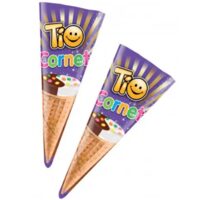 TIO Cornet napolitană cu cremă de alune, vanilie și drajeuri – 25 g