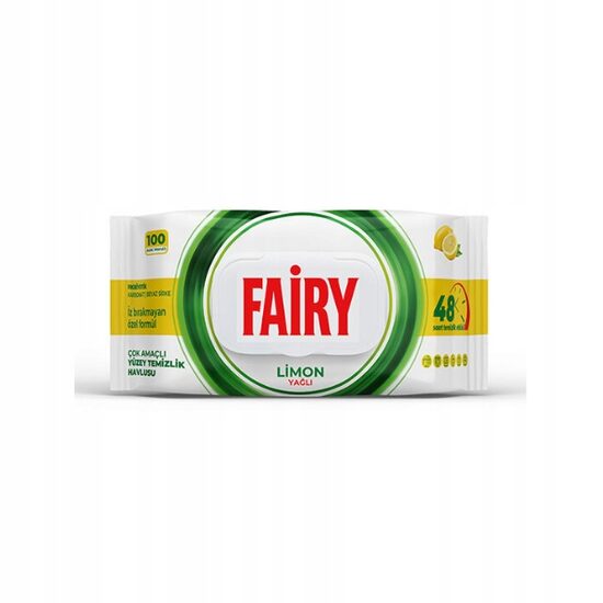 Șervețele umede universale Fairy Lemon, lămâie, 100 buc.