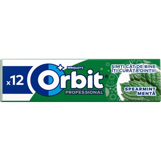 Orbit Professional Spearmint guma de mestecat cu aroma de menta 16,8 g, 30 bucati