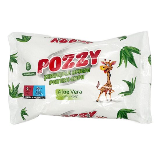 Șervețele umede Pozzy fără capac, 72 buc