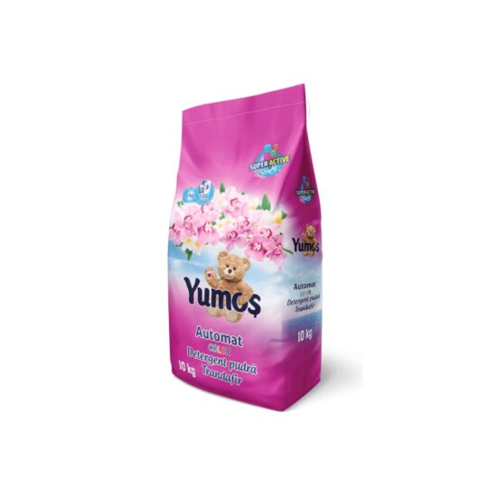Detergent de rufe pudra Yumos Trandafir, Color, 10kg,100 spalari