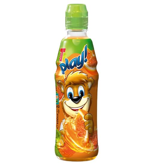 Suc necarbonatat Play de morcovi, portocale rosii, lamaie verde si mere Tedi,  0.4 L, SGR