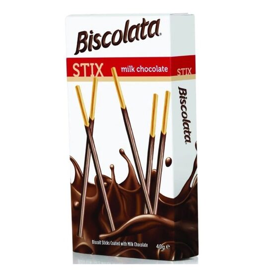 Stixuri cu ciocolata cu lapte Biscolata, 40g