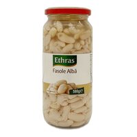 Fasole alba conservata Ethras, borcan, 580ml