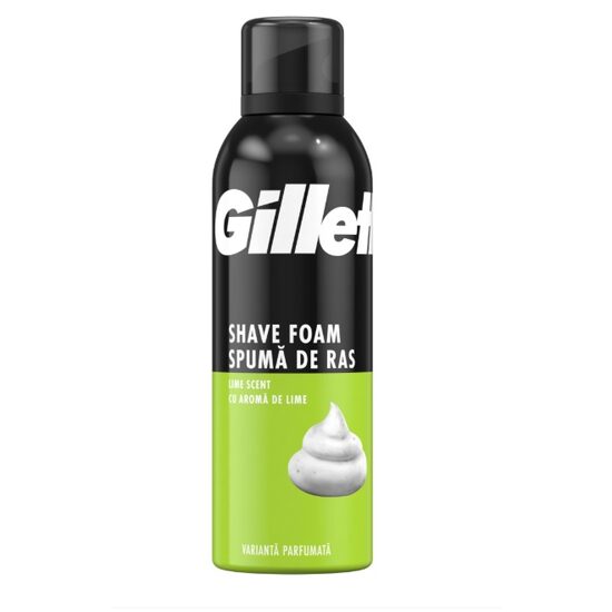 Spuma de ras Gillette Classic pentru barbati cu parfum de Lime, 200 ml