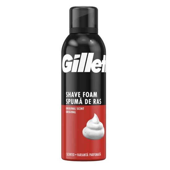 Spuma de ras Gillette Classic cu parfum Original, 200 ml