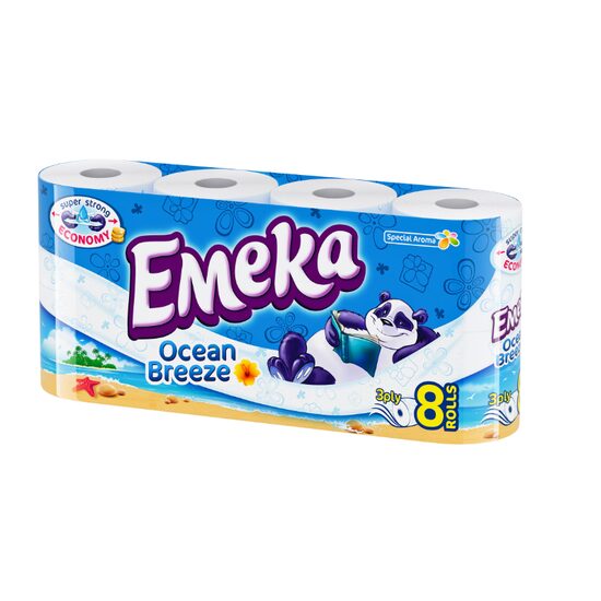 Hartie Igienica Emeka Ocean Breeze, 8 role, 3 straturi