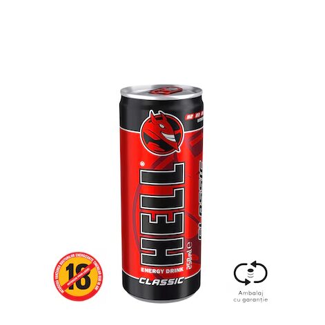 Bautura energizanta HELL ENERGY Classic, 250 ml, Import, SGR