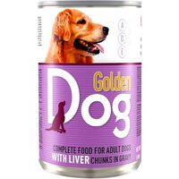 Conserva hrana umeda GOLDEN DOG pentru câini cu ficat în sos 1,24 kg