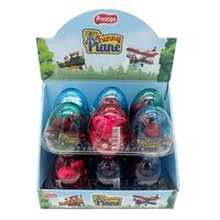 Ou cu surprize Transparent Funny Plane 6g, Set 12 bucati
