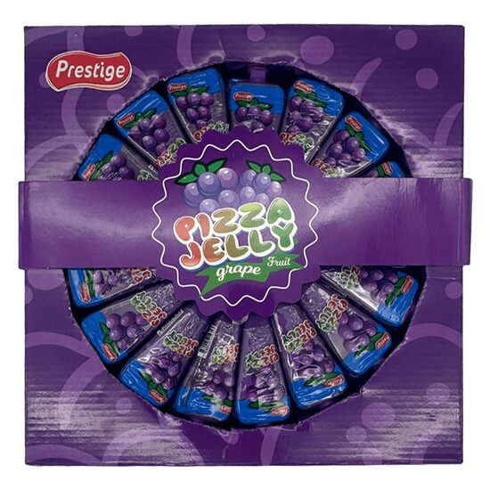 Jeleu tip pizza cu fructe Prestige aroma struguri 35g, 50 bucati