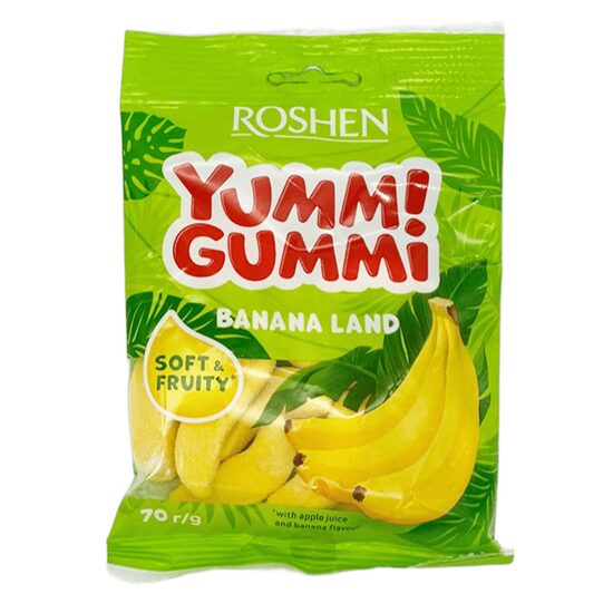 Roshen Yummi Gummi Jeleuri Banana Land 70g 22 buc