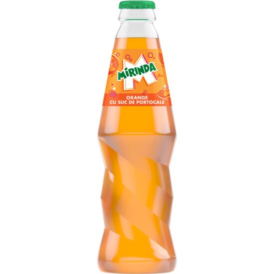 Bautura racoritoare carbogazoasa Mirinda Portocale, Sticla 250ml  SGR