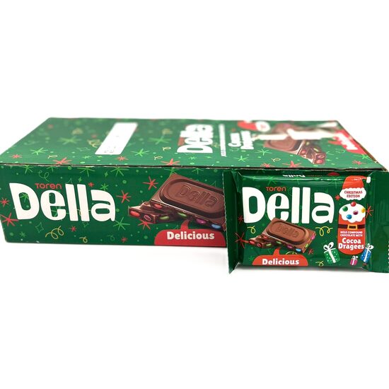 Tableta de ciocolata cu drajeuri Toren Della, 52g