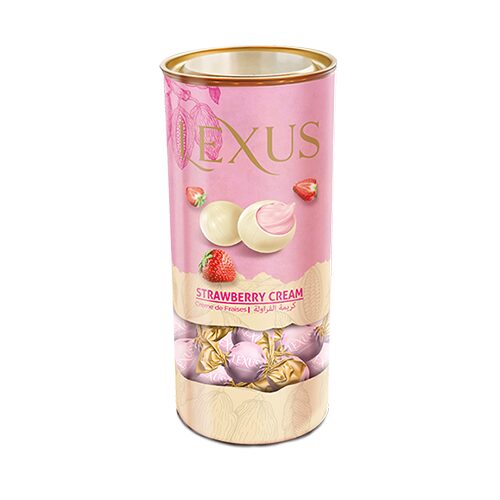 Lexus, praline de ciocolata alba cu crema de capsuni, 500g