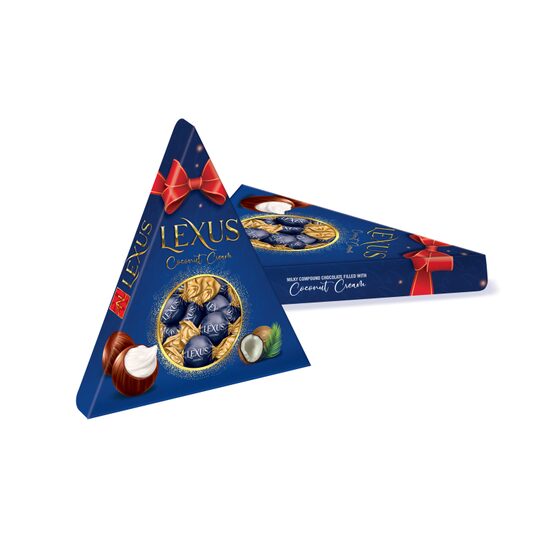 Lexus, bomboane de ciocolata cu crema de cocos, triunghi, 120g