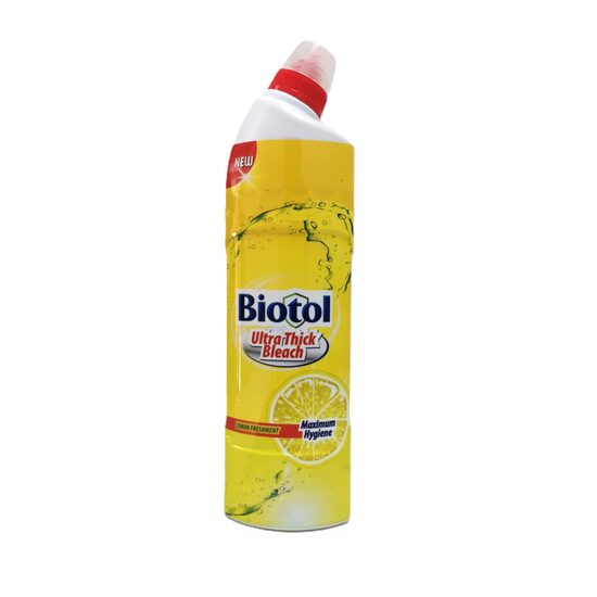 Gel dezinfectant pentru toaleta cu clor si aroma de lamaie Biotol Ultra Thick Bleach, 750ml
