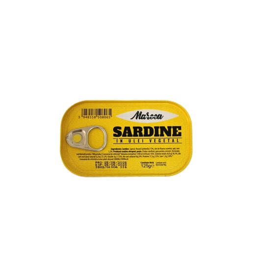 Conservă Sardine Mareea în ulei vegetal – 125g
