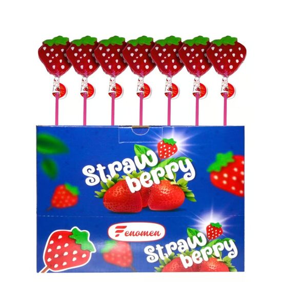 Fenomen Candy Strawberry – Acadea în formă de căpșună, 38g