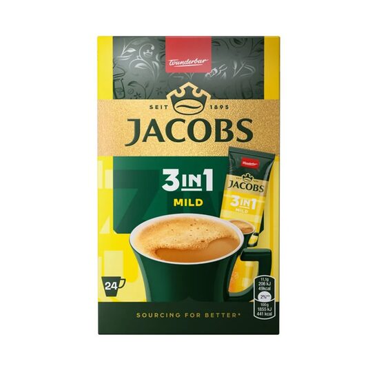Cafea instant Jacobs 3 in 1 Mild, 24 x 11.1 g