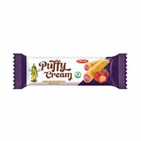 Pufuleti umpluți cu cremă de căpșuni Morello 18g – gust crocant și delicios