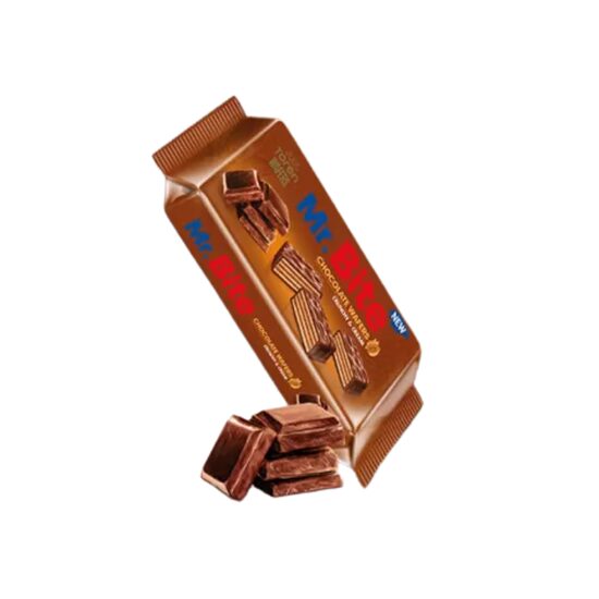 Napolitana cu glazură de ciocolată și cremă de alune Mr. Bite 38 g