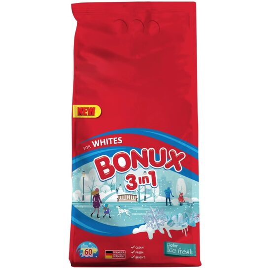 Bonux Detergent pudra automat Polar Ice, 4.5kg