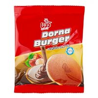 Prăjitură Dorna Burger 40g – Pancakes pufoase cu cremă de ciocolată delicioasă