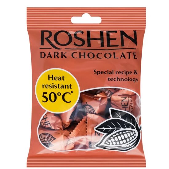 Bomboane de ciocolată neagră termostabilă Roshen, 80 g