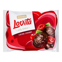 Biscuiti Lovita Cacao-Cireșe 420g – Ciocolată și jeleu Roshen
