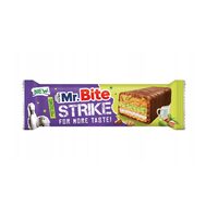 Mr. Bite Strike – Napolitană cu cremă de fistic și ciocolată cu lapte, 40 g
