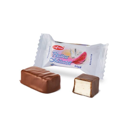 Bomboane glasate cu glazură de ciocolată cu lapte de pasare, 5kg