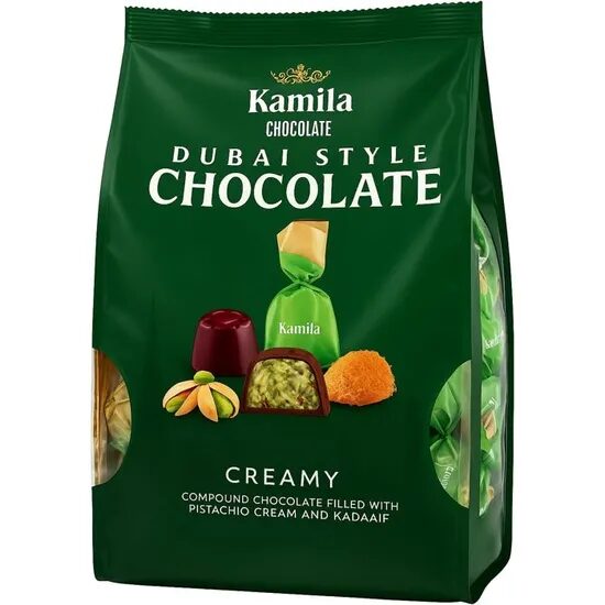 Kamila Chocolate – Ciocolată Stil Dubai 750g | Fistic & Kadaïf Crocant