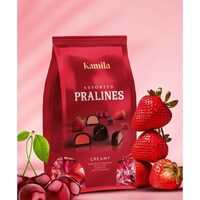 Bomboane de ciocolată Kamila cu umplutură de căpșuni și cireșe – 750 g de rafinament și savoare