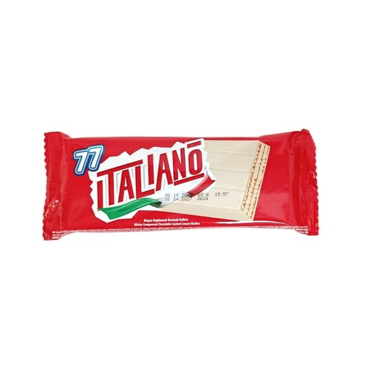 Napolitana Italiano 77 cu glazură de ciocolată albă 60g