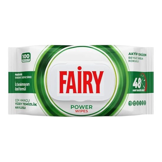 Șervețele umede universale Fairy Cleaning cu parfum de săpun alb, 100 bucăți  Se utilizează împotriva bacteriilor  Fără clor.
