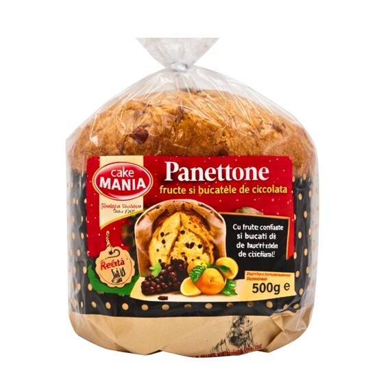Panettone cu stafide si coji de portocale Cake Mania, 500g