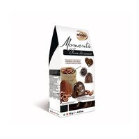 Praline de ciocolată neagra cu cremă de cacao si boabe de cacao Socado Momenti 115g
