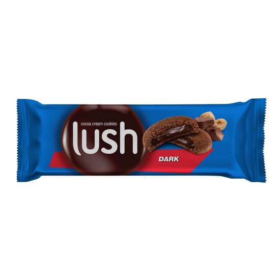 Biscuiti Lush Original, Umpluti cu Crema de Ciocolata Neagra, 51g