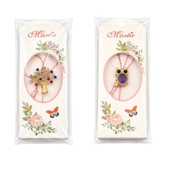 Martisor - brosa cu snur si cutie 20 buc./set
